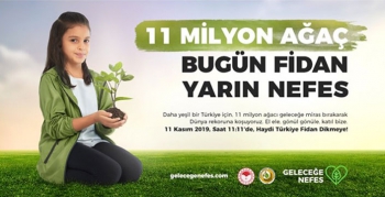 11 Kasım’da 11 Milyon Fidan Dikimi