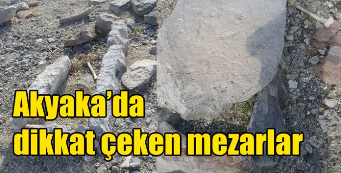 Akyaka’da dikkat çeken mezarlar