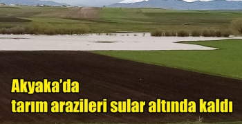 Akyaka’da tarım arazileri sular altında kaldı