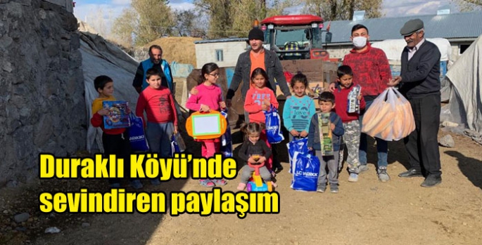 Akyaka Duraklı Köyü’nde sevindiren paylaşım