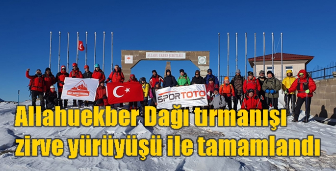 Allahuekber Dağı tırmanışı zirve yürüyüşü ile tamamlandı