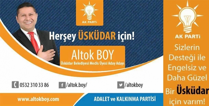 Altok Boy AK Parti İstanbul Üsküdar Belediye Meclis Üyesi A. Adayı