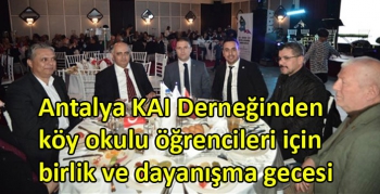 Antalya KAI Derneğinden köy okulu öğrencileri için birlik ve dayanışma gecesi