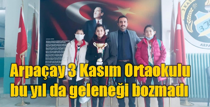 Arpaçay 3 Kasım Ortaokulu bu yıl da geleneği bozmadı