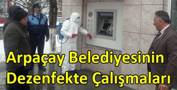 Arpaçay Belediyesinin Dezenfekte Çalışmaları