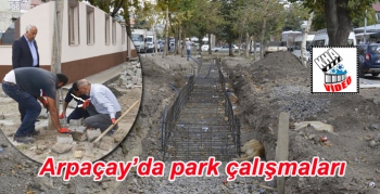 Arpaçay’da park çalışmaları