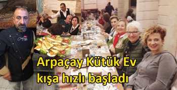 Arpaçay Kütük Ev kışa hızlı başladı