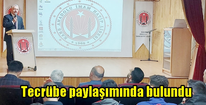 Arslan, öğrencilere tecrübe paylaşımında bulundu