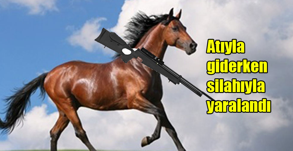 Atıyla giderken silahıyla yaralandı