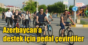 Azerbaycan’a destek için pedal çevirdiler