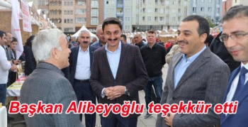 Başkan Alibeyoğlu teşekkür etti