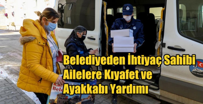 Belediyeden İhtiyaç Sahibi Ailelere Kıyafet ve Ayakkabı Yardımı