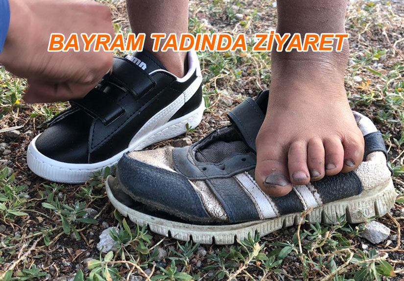 Bir Oyuncak da Sen Ver Köy Çocuklarına Bayramlık Ayakkabı Dağıttı