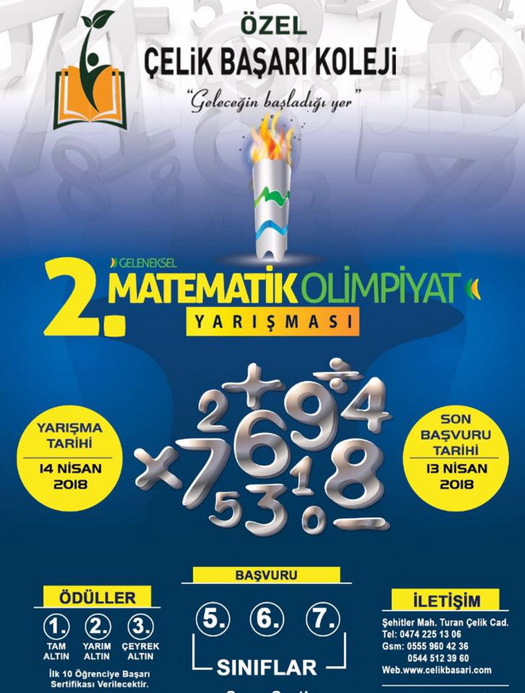 Çelik Başarı’da Matematik Olimpiyatı Sınavı