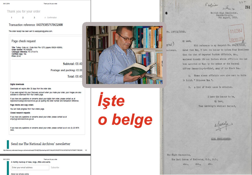 Cenûb-i Garbî Kafkas Hükümeti’yle İlgili Olarak İlk Kez Yayımlanan Belgenin İngiliz Arşivlerindeki İşlem Kaydı