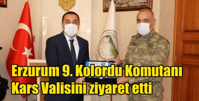 Erzurum 9. Kolordu Komutanı Kars Valisini ziyaret etti