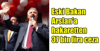 Eski Bakan Arslan'a hakaretten 37 bin lira ceza