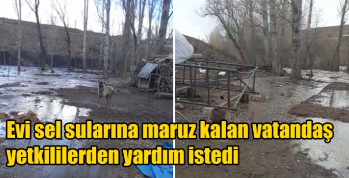 Evi sel sularına maruz kalan vatandaş yetkililerden yardım istedi