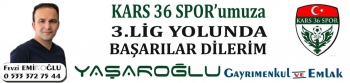 Fevzi Eminoğlu Kars36 Spor’a 3. Lig Yoluna başarılar diledi