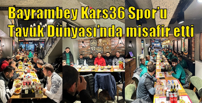 Genç siyasetçi Bayrambey Kars36 Spor’u Tavuk Dünyası’nda misafir etti