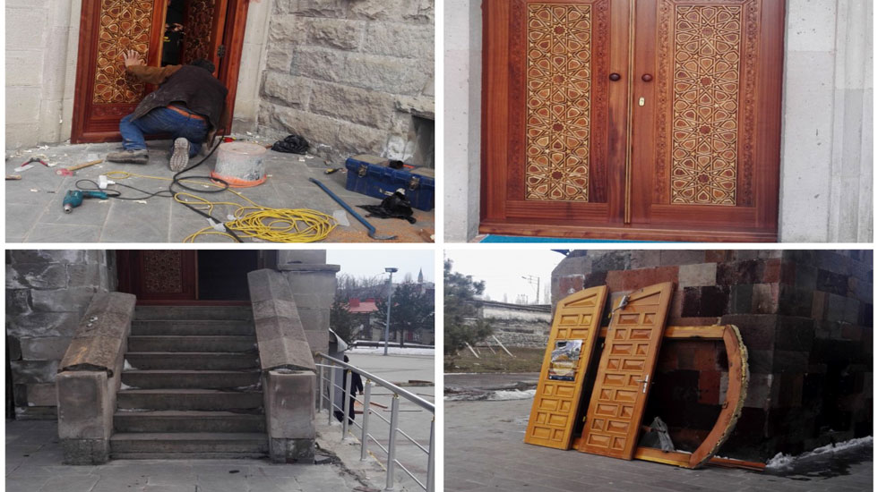 Harakani Külliyesi Cami Kapıları da Yenilendi
