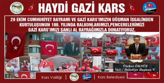 Haydi Gazi Karslılar her yer kırmızı beyaz olsun