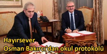 Hayırsever Osman Bakırcı’dan okul protokolü