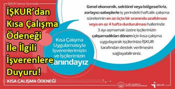 İŞKUR’dan Kısa Çalışma Ödeneği İle İlgili İşverenlere Duyuru!