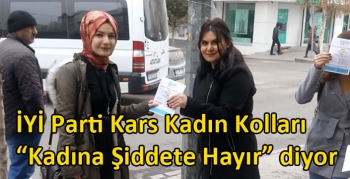 İYİ Parti Kars Kadın Kolları “Kadına Şiddete Hayır” diyor