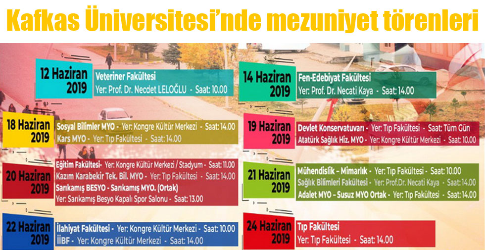 Kafkas Üniversitesi’nde mezuniyet törenleri