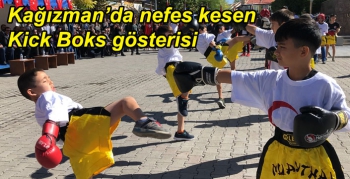 Kağızman’da nefes kesen Kick Boks gösterisi