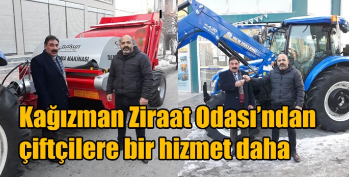 Kağızman Ziraat Odası başkanlığından çiftçilere bir hizmet daha