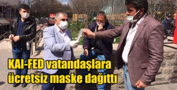KAI-FED vatandaşlara ücretsiz maske dağıttı