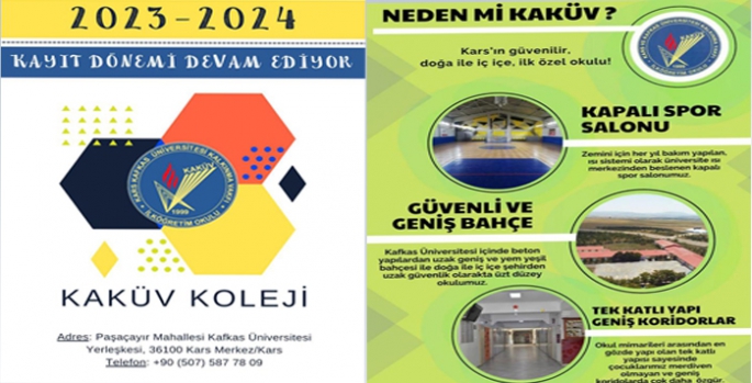 KAKÜV Koleji 2023-2024 eğitim-öğretim yılı için kayıtlarına devam ediyor