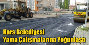 Kars Belediyesi Yama Çalışmalarına Yoğunlaştı