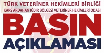 Kars Bölgesi Veteriner Hekimleri Odasından Basın Açıklaması