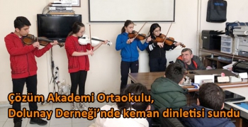 Kars Çözüm Akademi Ortaokulu, Dolunay Derneği’nde keman dinletisi sundu