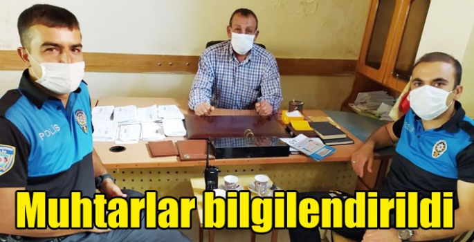 Kars Emniyeti muhtarları koronavirüs ve asayiş konularında bilgilendirdi