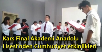 Kars Final Akademi Anadolu Lisesi’nden Cumhuriyet etkinlikleri