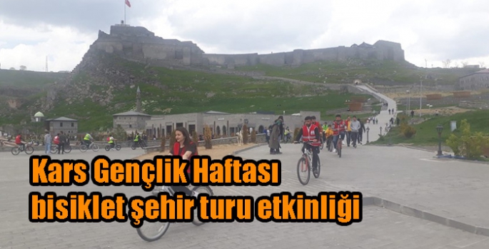 Kars Gençlik Haftası bisiklet şehir turu etkinliği