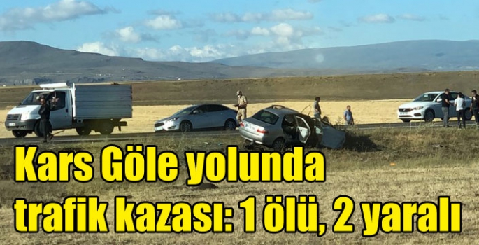 Kars Göle yolunda trafik kazası: 1 ölü, 2 yaralı