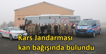 Kars Jandarması kan bağışında bulundu