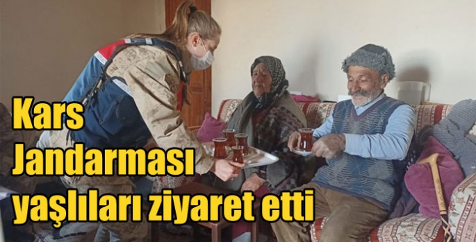 Kars Jandarması yaşlıları ziyaret etti