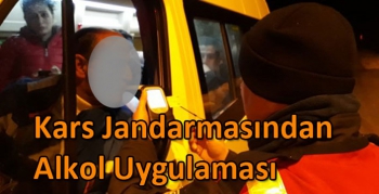 Kars Jandarmasından Alkol Uygulaması