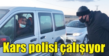 Kars polisi çalışıyor