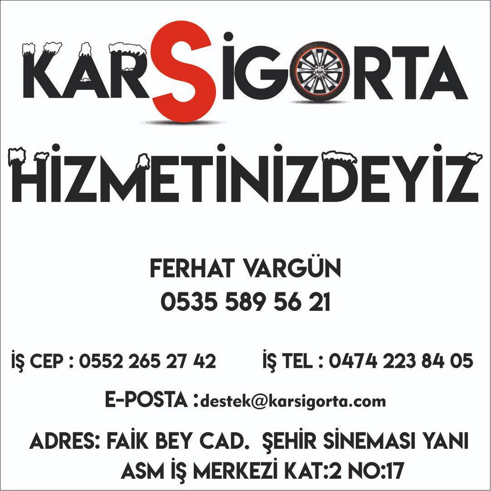 Kars Sigorta hizmetinizde