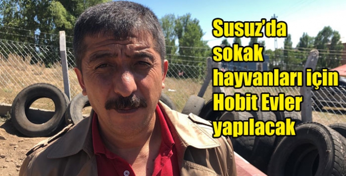 Kars Susuz’da sokak hayvanları için Hobit Evler yapılacak