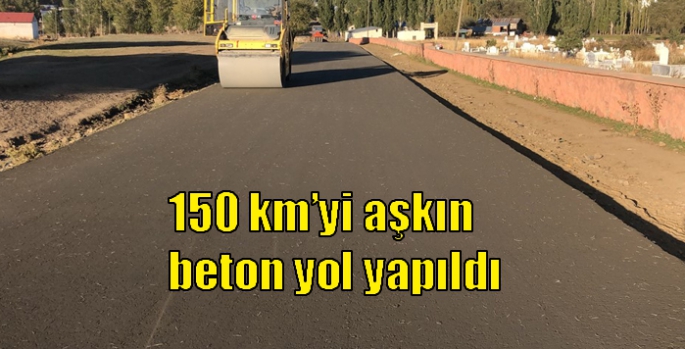 Kars’ta 150 km’yi aşkın beton yol yapıldı