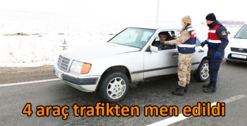 Kars’ta 4 araç trafikten men edildi