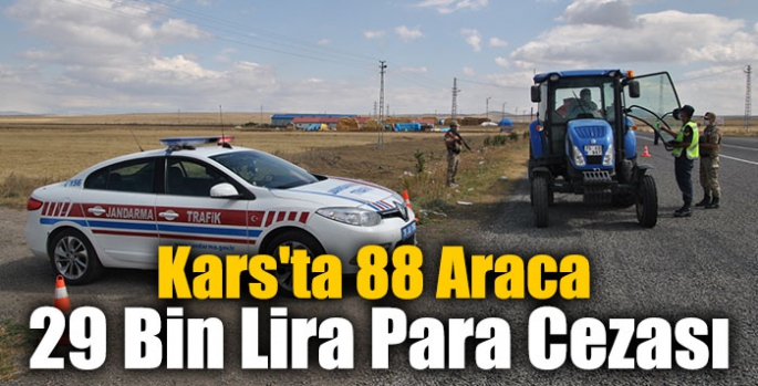 Kars'ta 88 Araca 29 Bin Lira Para Cezası